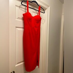 Trixxi size medium red midi dress. Like new never worn.